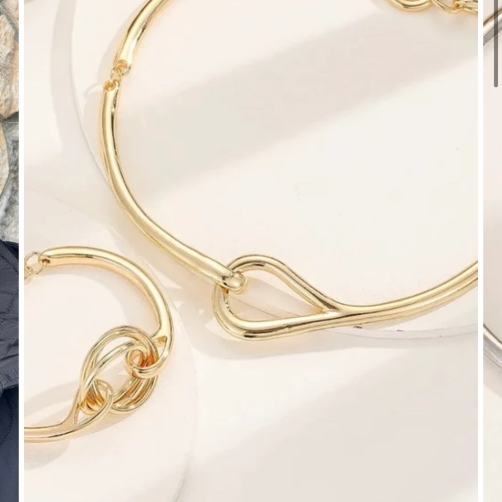 Forever Necklace and Bracelet (gold color)